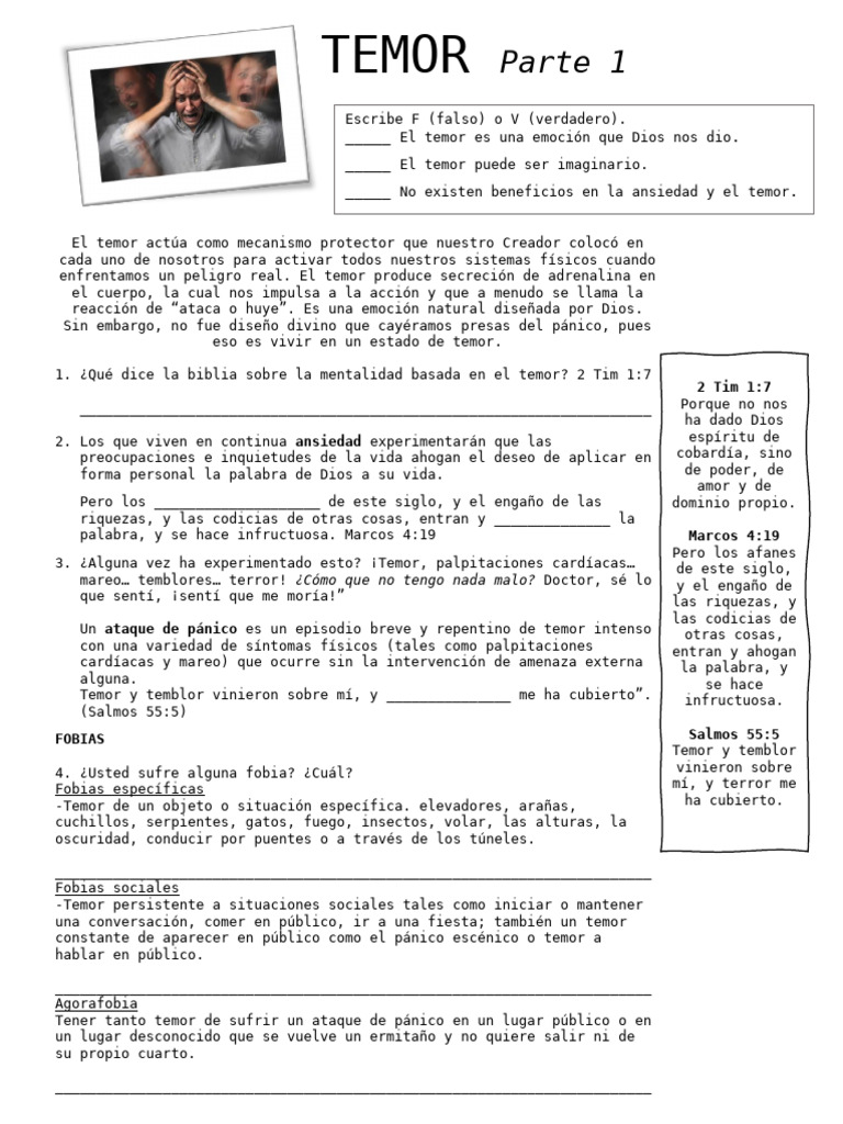 Temor 1 | PDF | Temor | Ansiedad