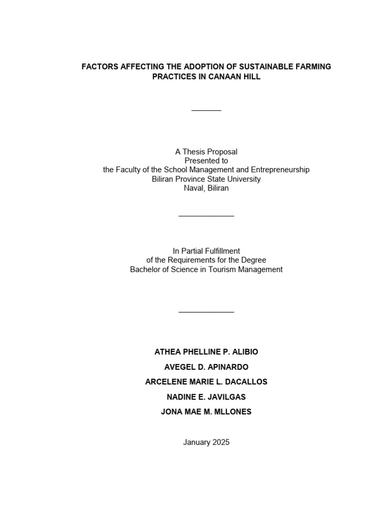 Factors Influencing Sustainable Farming Adoption | PDF | Agriculture ...