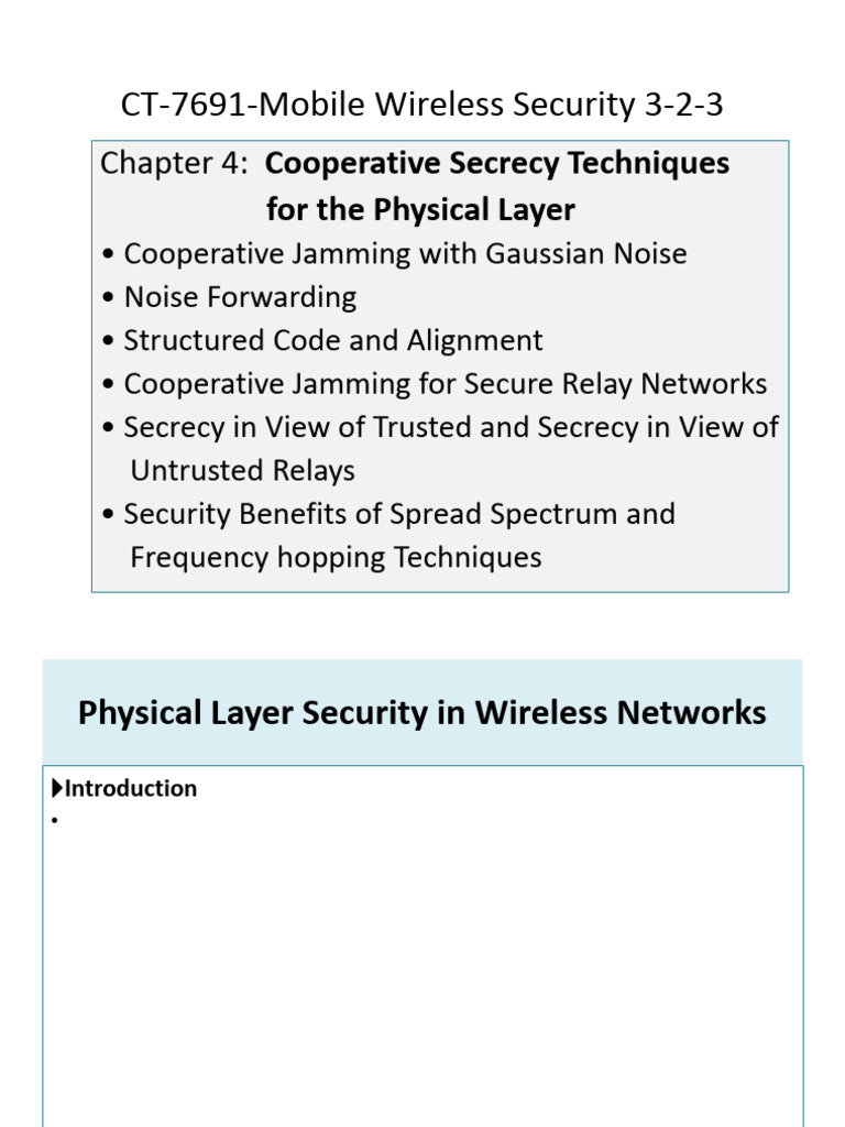 Physical Layer Security Techniques | PDF | Cryptography | Computer Science