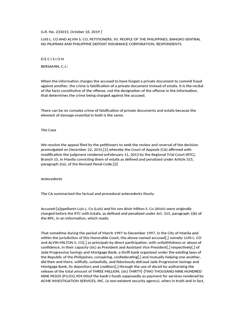 Art 172 Case | PDF | Fraud | Witness