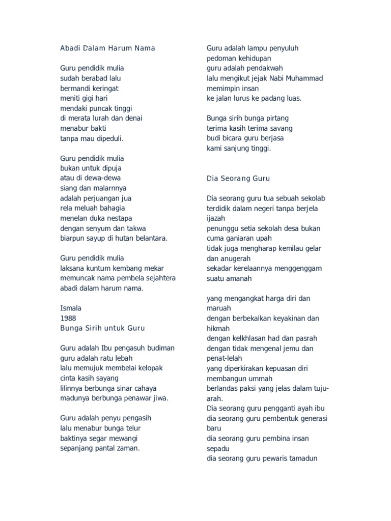 Sajak Guru Pdf