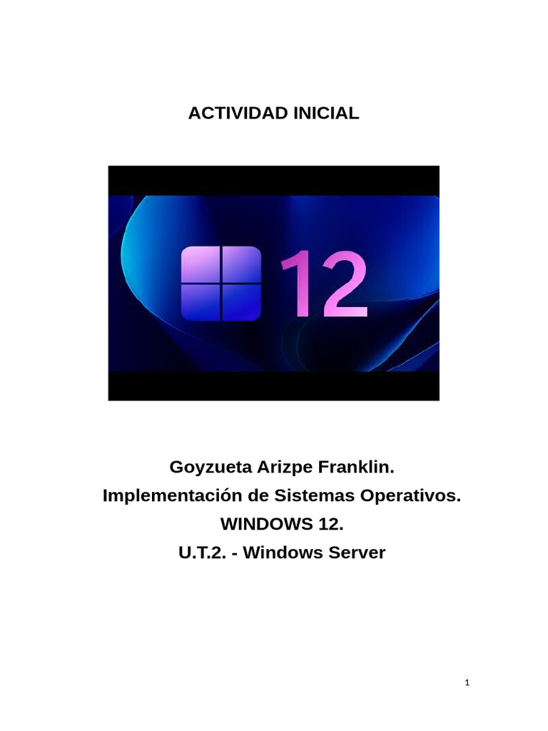 Windows 12: Innovaciones y Configuración | PDF | Microsoft Office ...