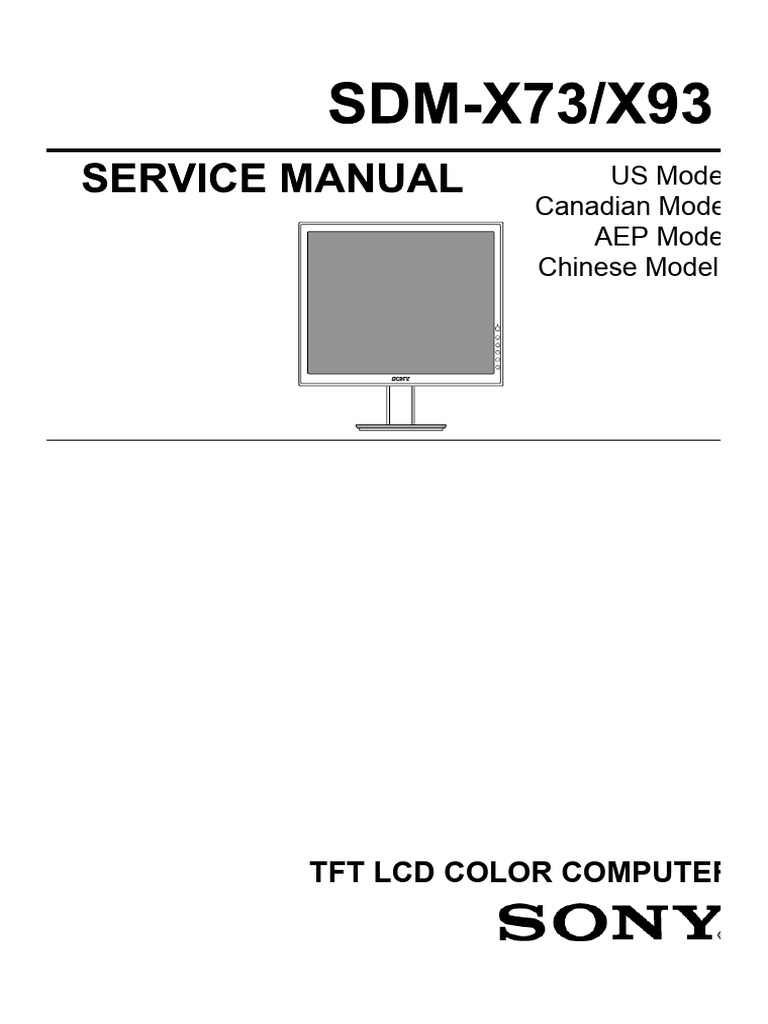Sony SDM-X73 | PDF | Electricity | Film And Video Technology