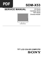 Sony SDM-X73 | PDF | Electricity | Film And Video Technology