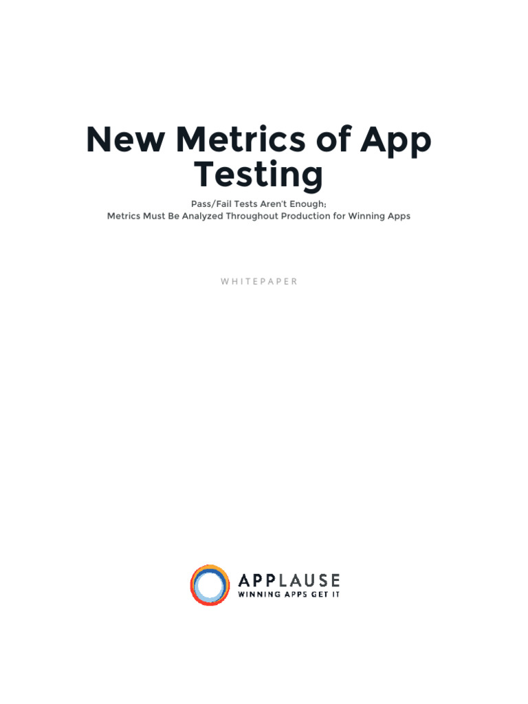 New-Metrics-of-App-Testing | PDF | Mobile App | Client–Server Model