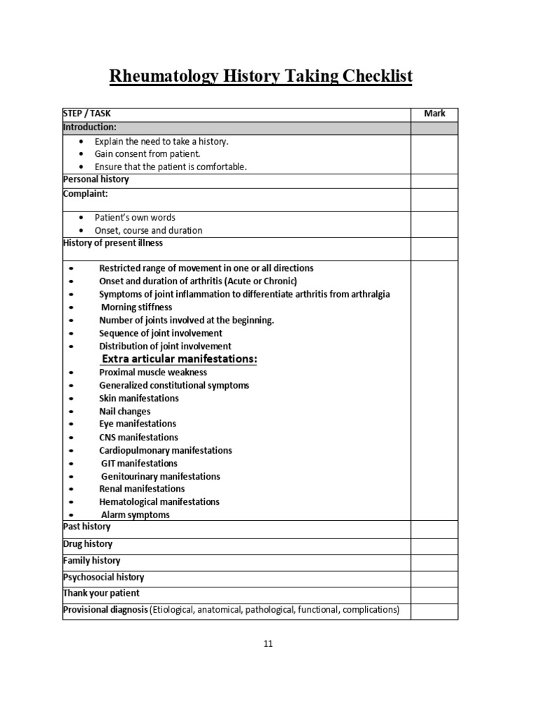 Checklists Rheumatology - 240514 - 155319 | PDF | Anatomical Terms Of ...