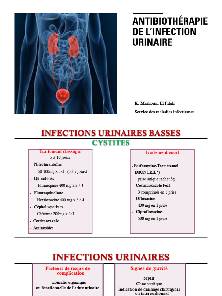 Antibiothérapie des infections urinaires PDF Infection urinaire — free download