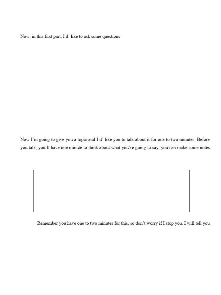 IELTS Speaking Test Sample Questions | PDF