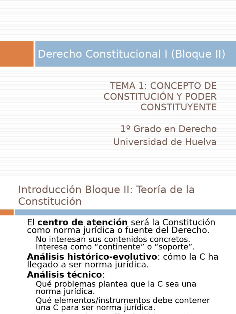 Concepto de Constitución y Poder Constituyente | PDF | Constitución ...
