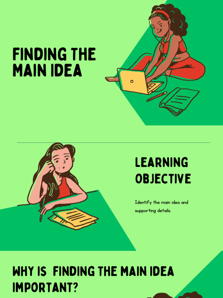 Main Idea and Supporting Details Guide | PDF