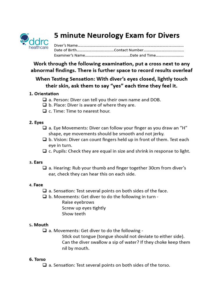 DDRC 5 Min Neuro Exam-1 | PDF | Musculoskeletal System