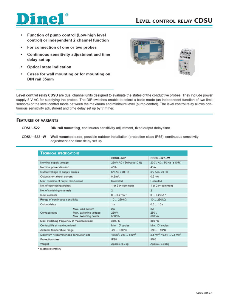 cdsu-dat-en_n1 | PDF | Relay | Passivity (Engineering)