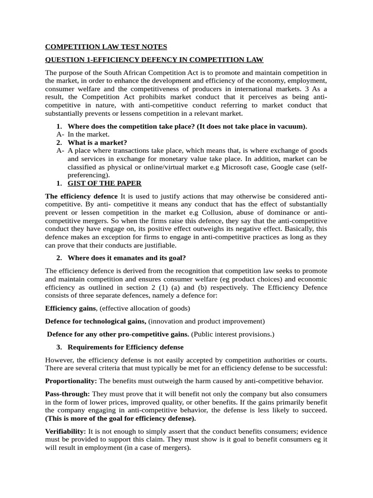 South Africa's Competition Law Overview | PDF | Competition Law | Monopoly