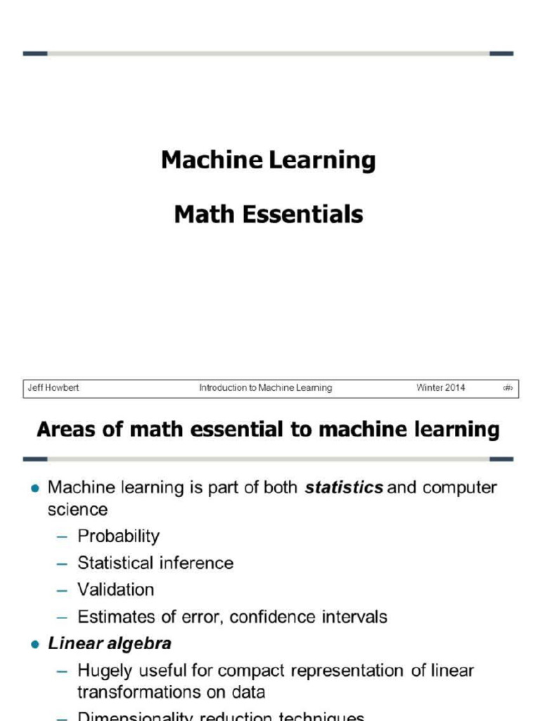 Machine Learning Math Essentials _12.02.2025 | PDF | Errors And ...
