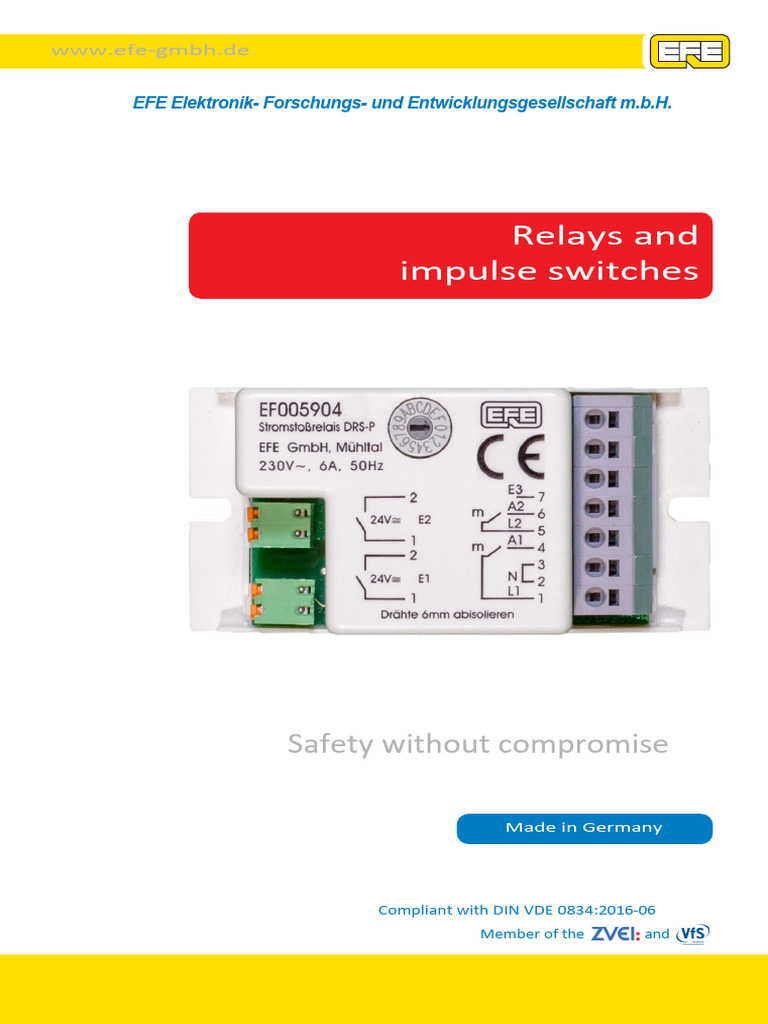 EFE Relais_eng (4) | PDF | Relay | Switch