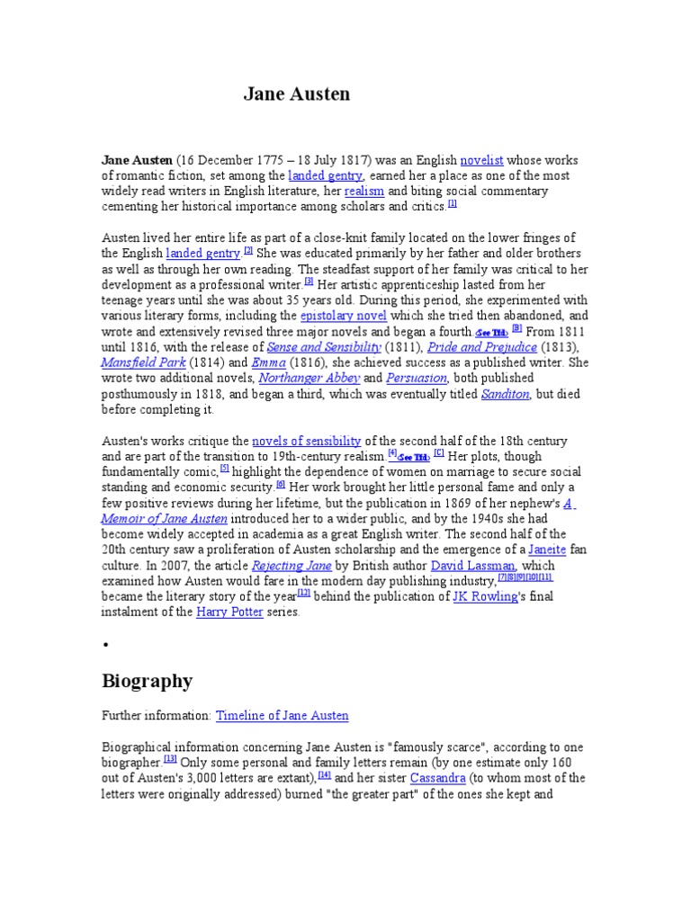 Jane Austen Jane Austen Fiction & Literature