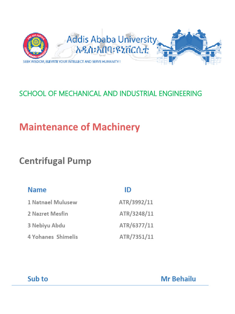Centrifugal Pump Maintenance Guide | PDF | Pump | Leak