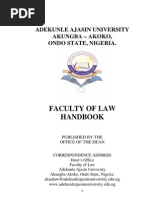 Faculty of Law Handbook