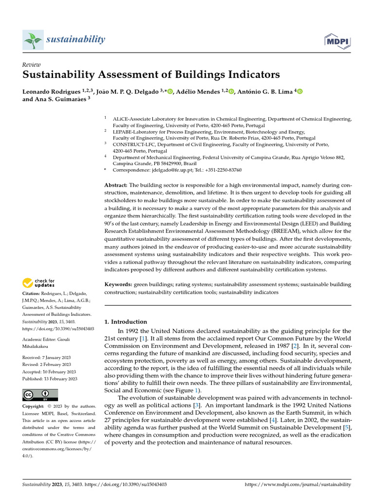193º Artigo (Sustainability) - 2023 | PDF | Sustainability | Efficient ...