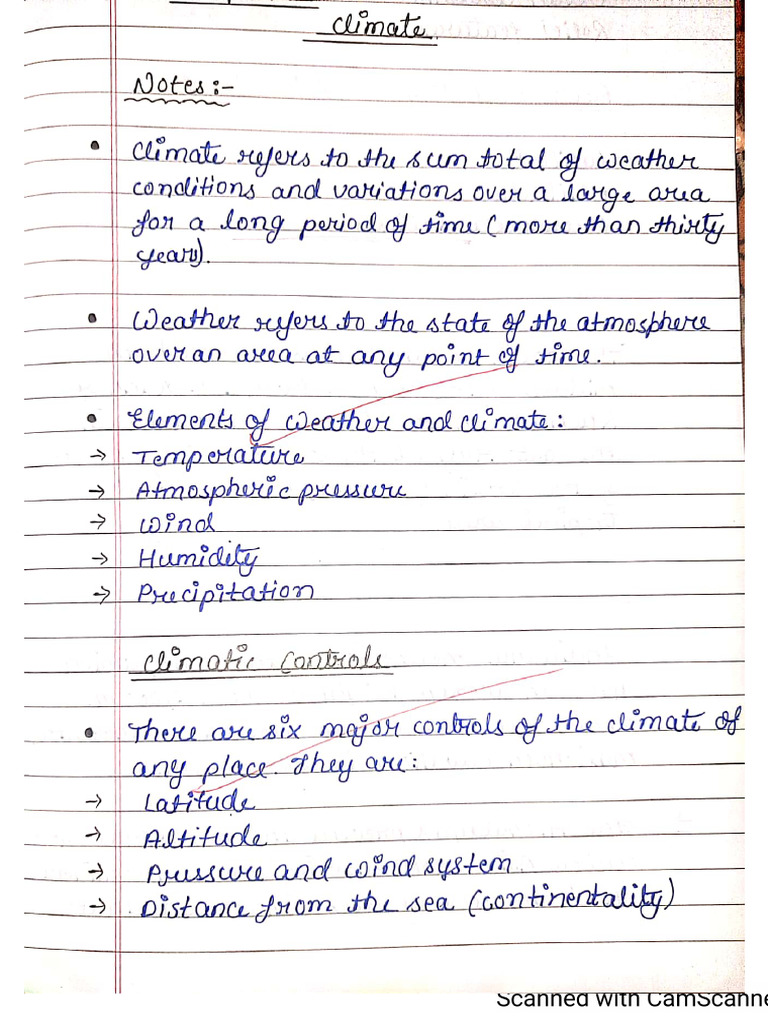 Climate Notes | PDF