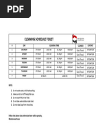 25 - Weekly Toilet Cleaning Schedule | PDF
