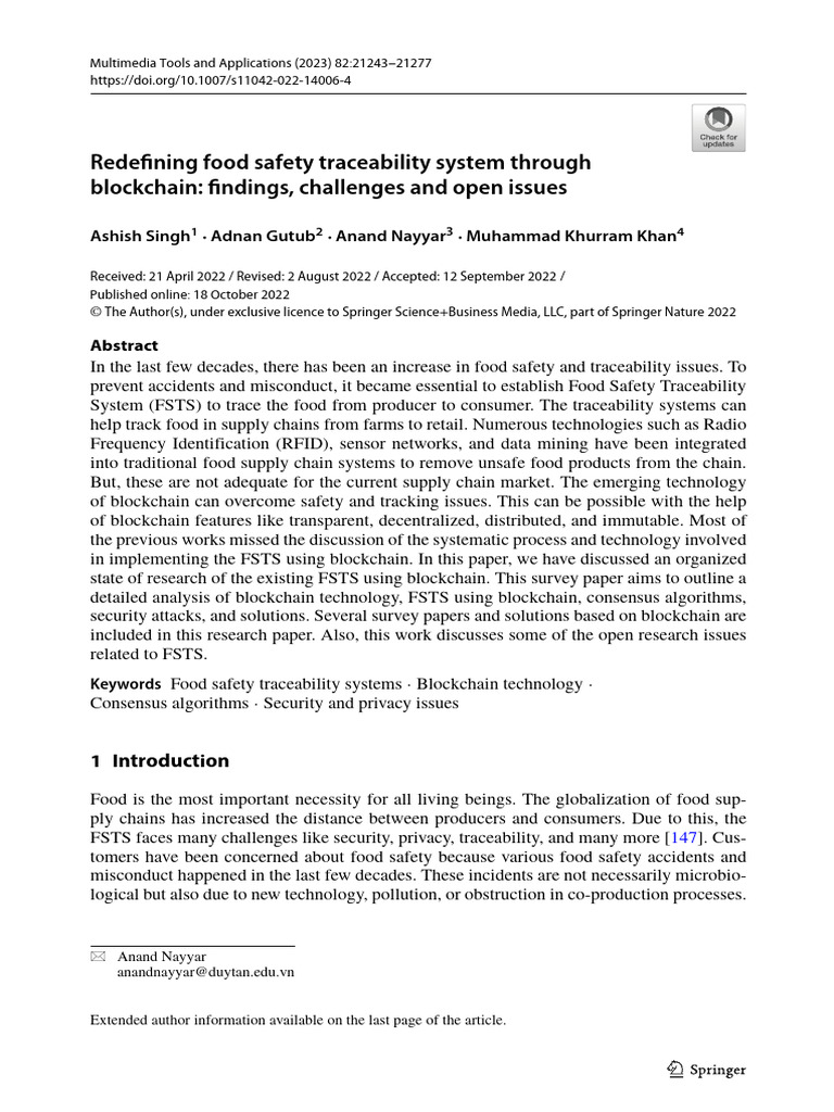 Food Safety - Blockchain | PDF | Cryptocurrency | Computer Security
