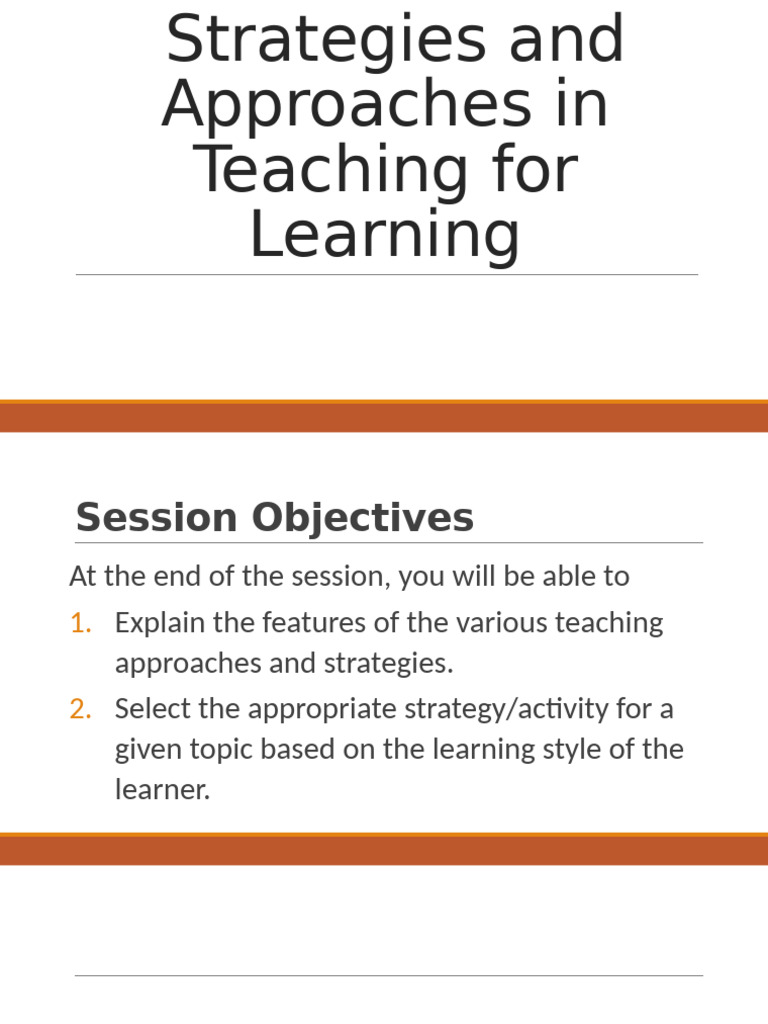 Teaching Strategies for Effective Learning | PDF | Inquiry Based ...