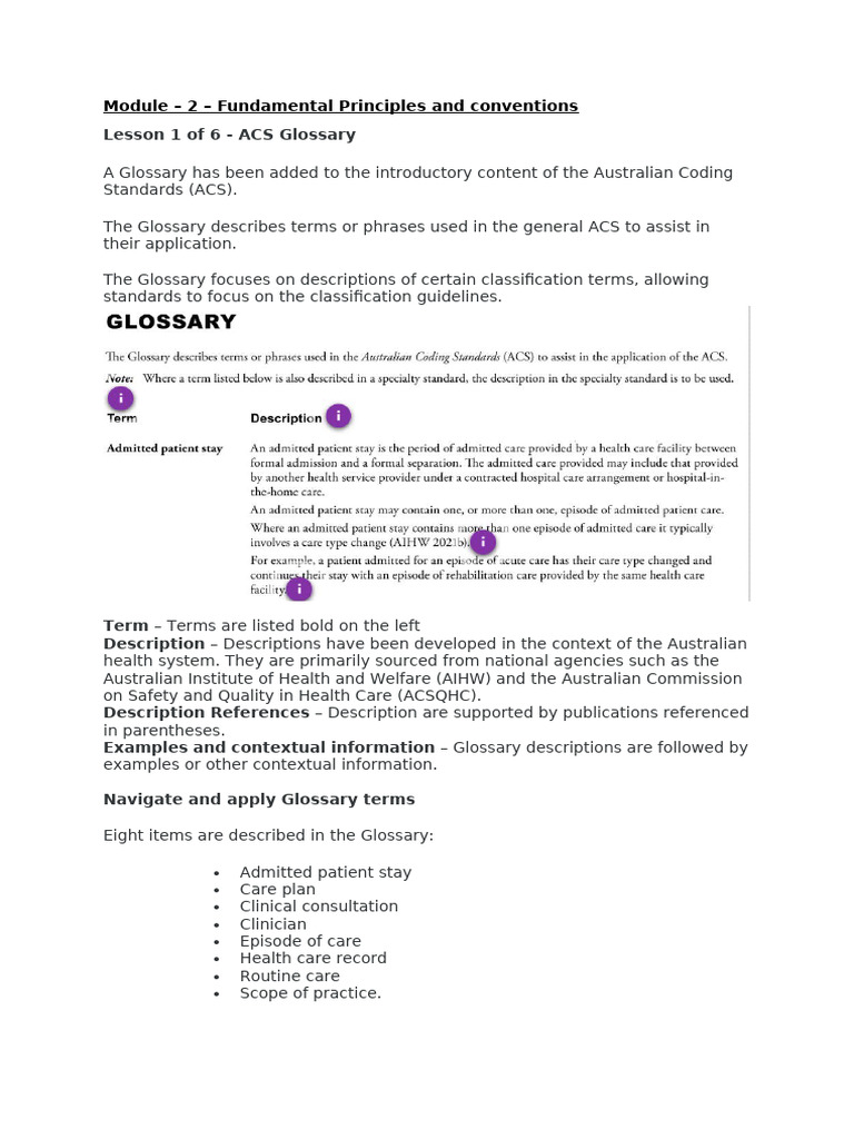 ACS Glossary and Updates Overview | PDF