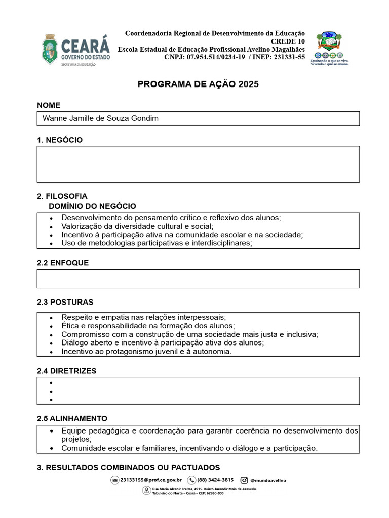 Programa de Ação 2025: Educação Inclusiva | PDF | Pedagogia | Educação ...