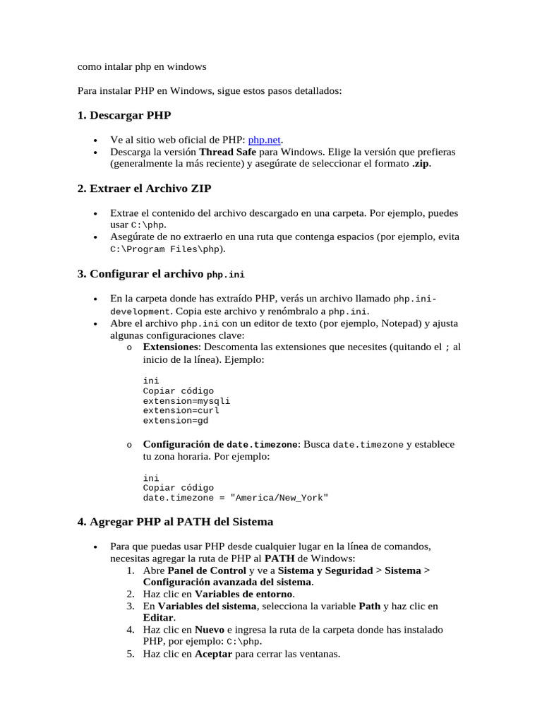 Como instalar php en windows pdf php archivo de computadora