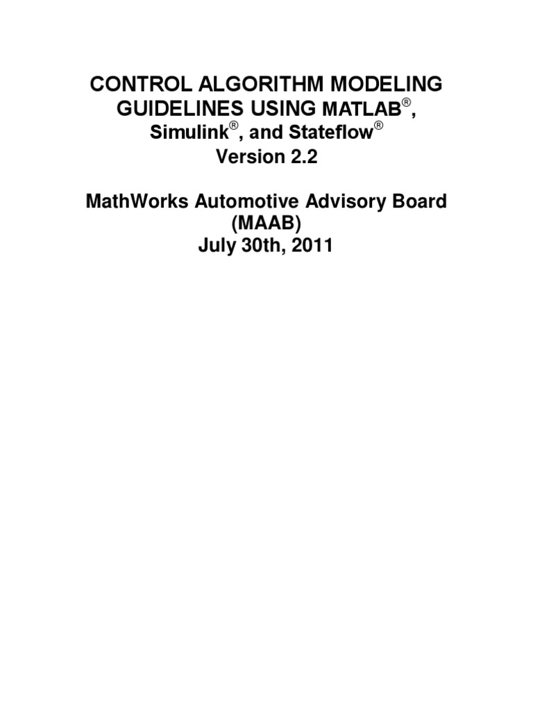 MAAB Style Guideline Version2p2 | PDF | Matlab | Data Type