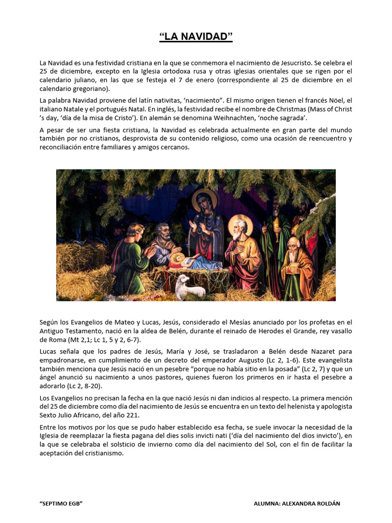 Historia y significado de la Navidad | PDF