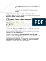 APPLE AAPL JP Morgan - Apple est un secteur d’activité