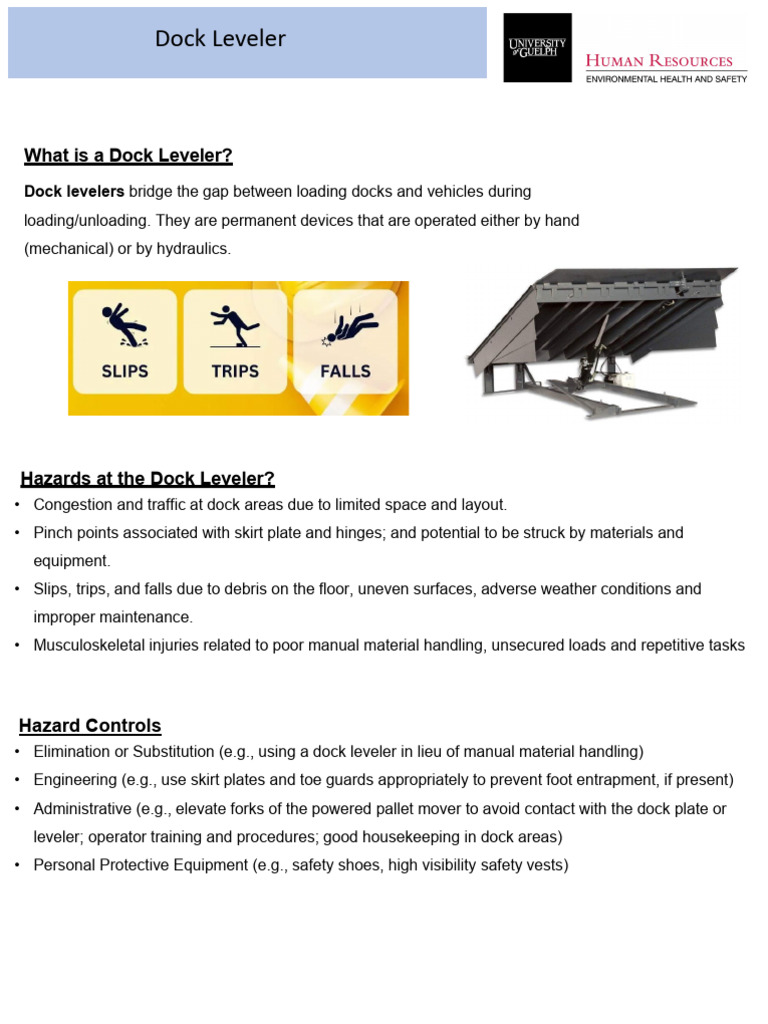 Safe Operation of Dock Levelers | PDF | Personal Protective Equipment ...
