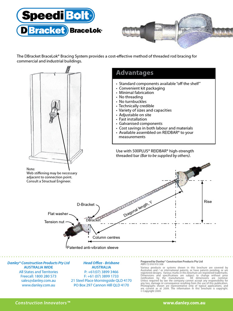 DBracket BraceLok | PDF | Strength Of Materials | Mechanical Engineering