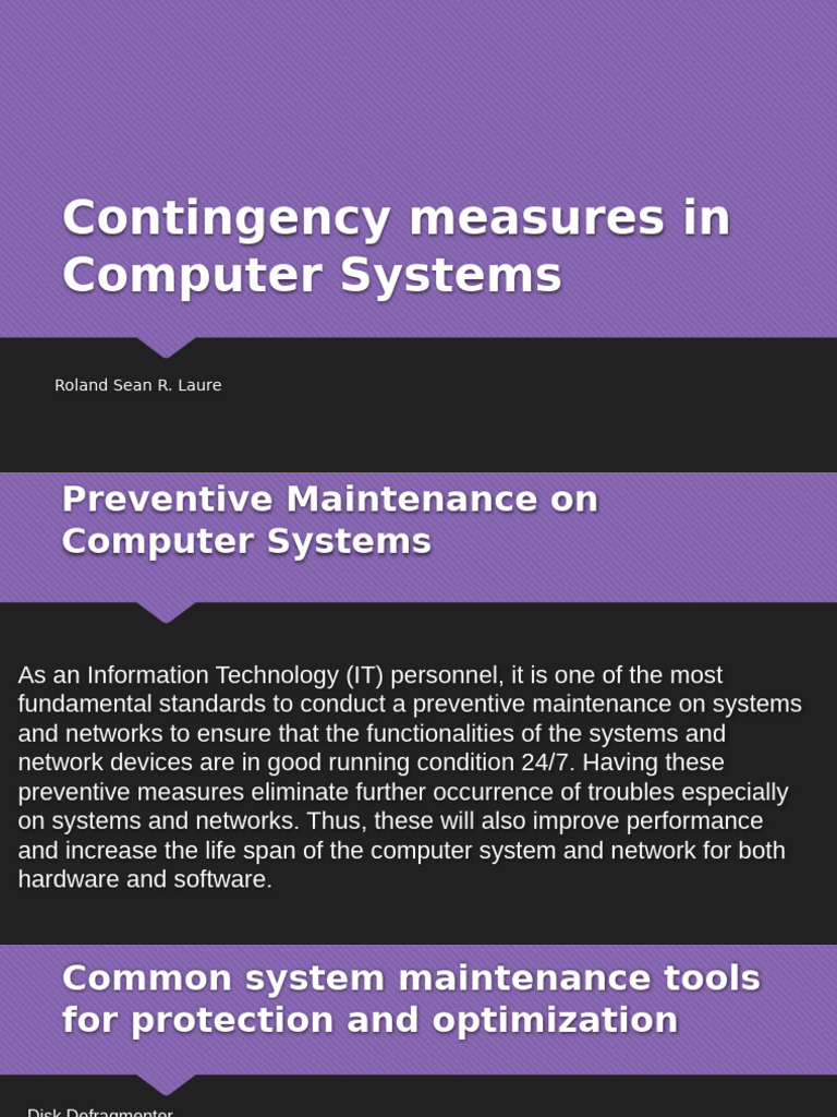 Preventive Maintenance for Computer Systems | PDF | Microsoft Windows ...