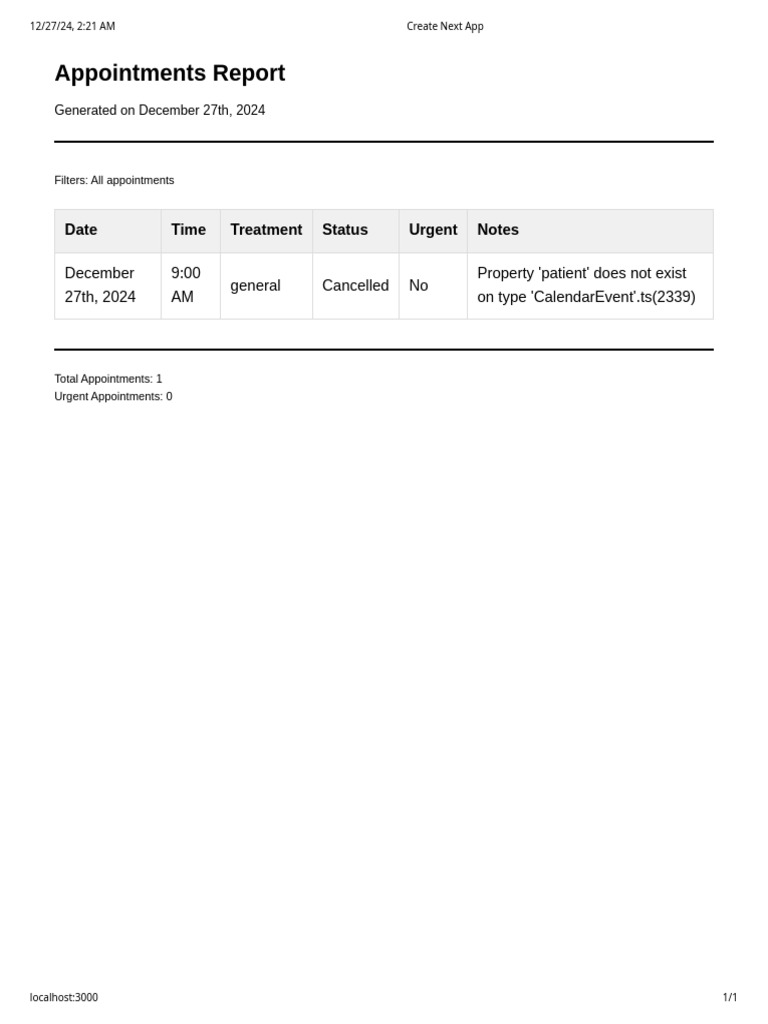 December 2024 Appointments Report | PDF