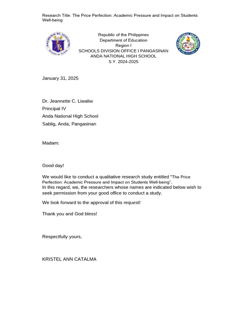 Letter of Permission MAK-1 | PDF