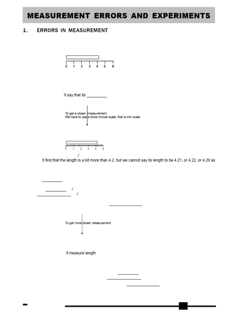 03 Errors Theory Pdf Significant Figures Physical Quantities