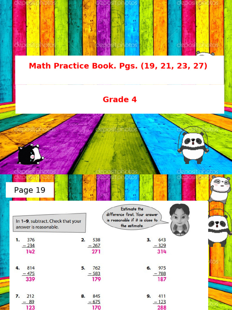GR 4 Practice Book Pgs (19, 21, 23, 27) ) | PDF