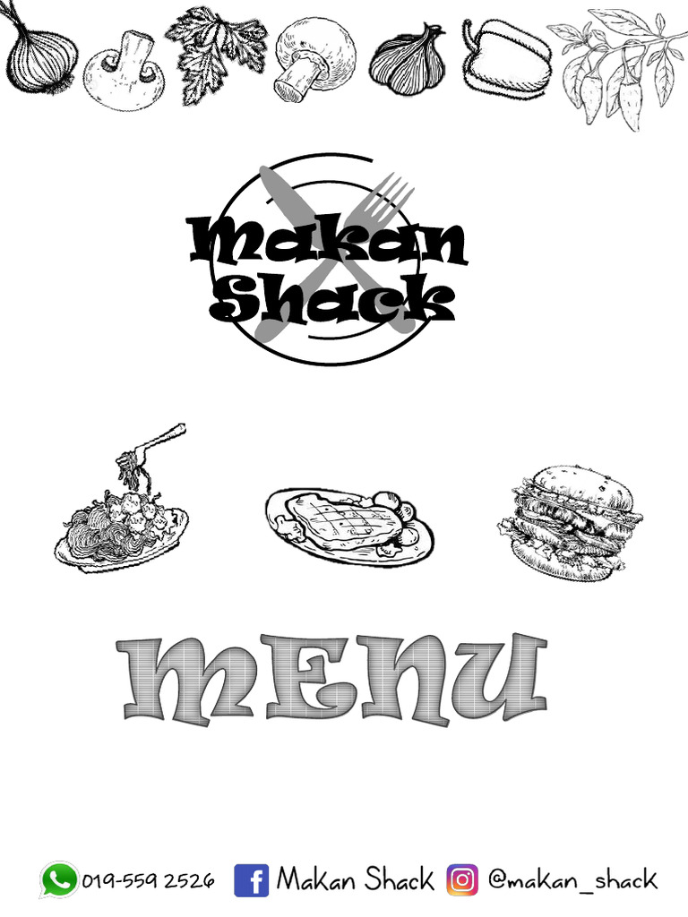 Menu Makan Shack 2021 | PDF | Hamburgers | Spaghetti