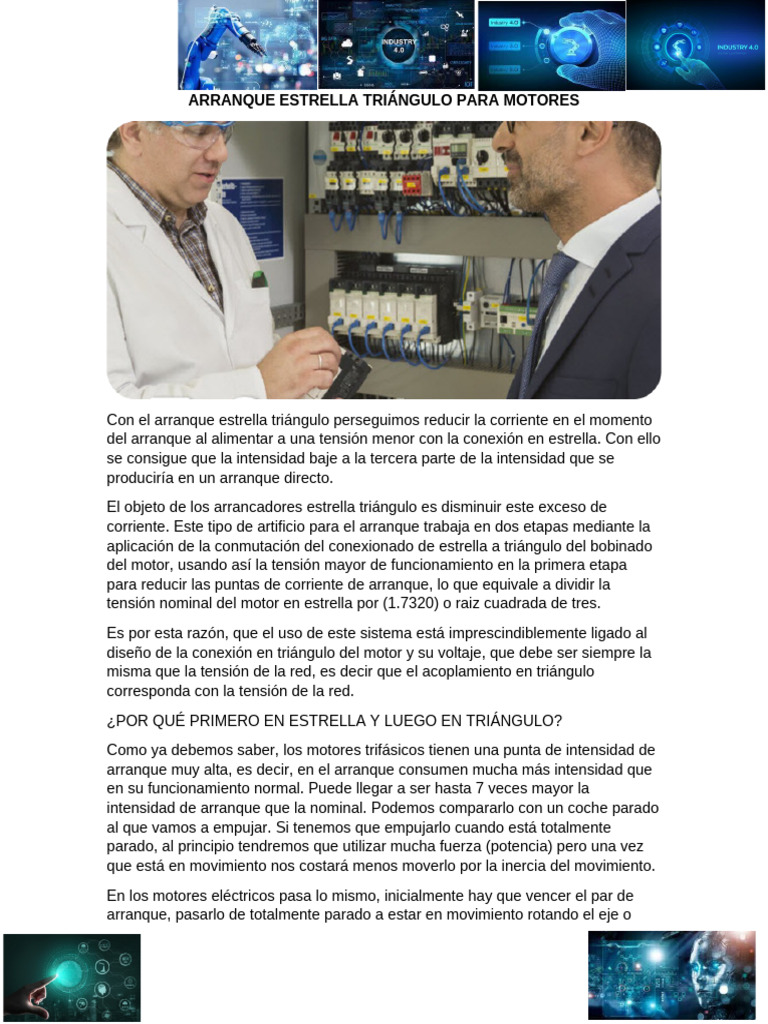 Arranque Estrella-Triángulo en Motores | PDF | Corriente eléctrica ...