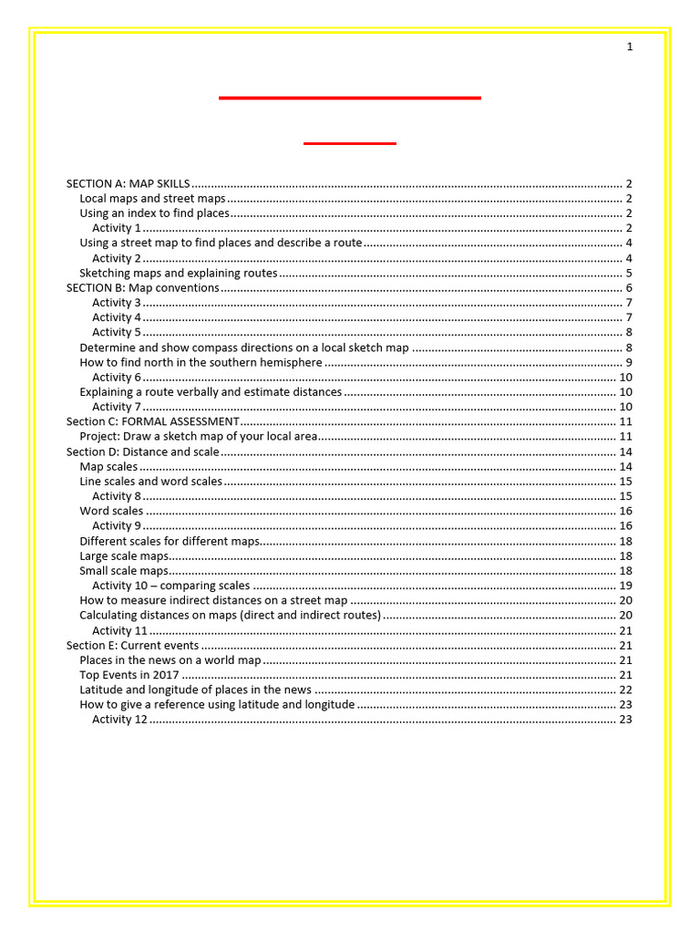 Grade 7 Geography: Map Skills Guide | PDF | Longitude | Latitude