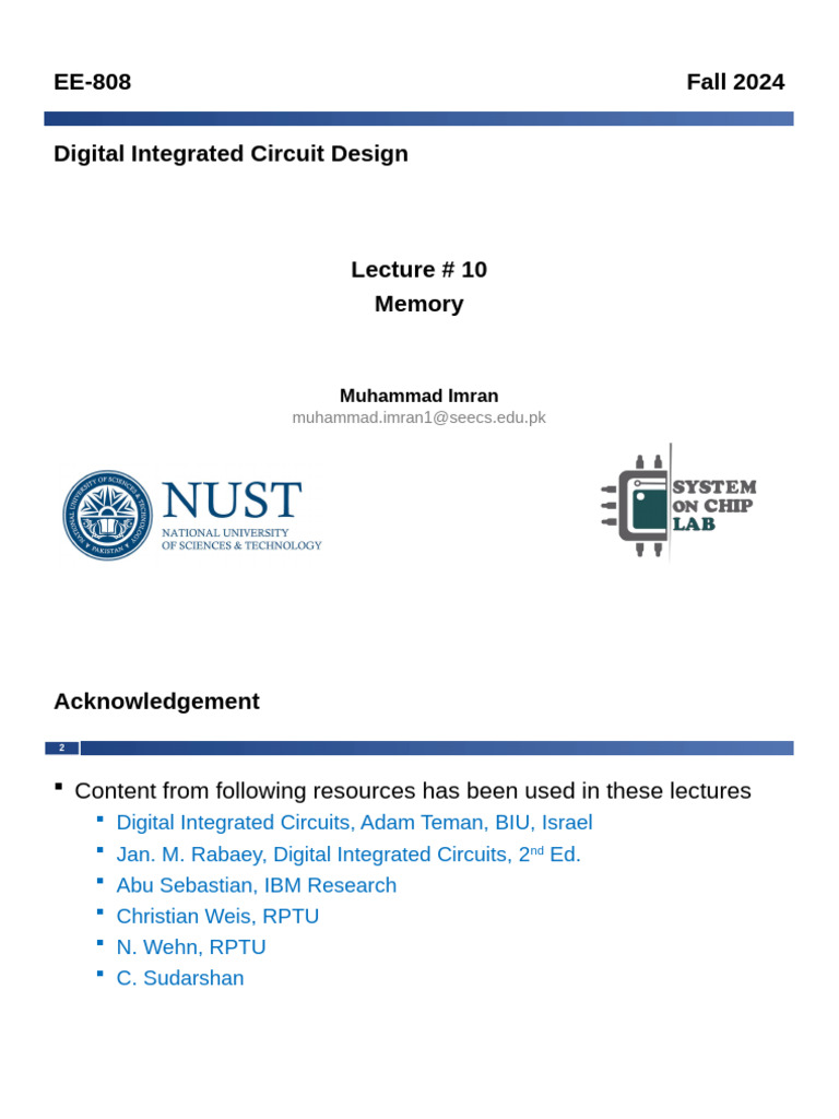 Memory Technologies in Digital Circuits | PDF | Computer Memory ...