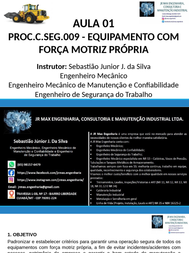 Aula 01 - 06.01.2025 - Proc.c.seg.009 - Equipamento Com Força Motriz ...