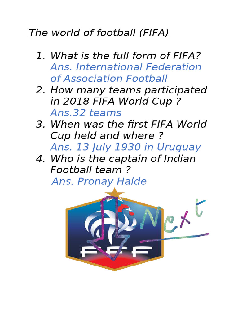 Full Form of FIFA Explained | PDF
