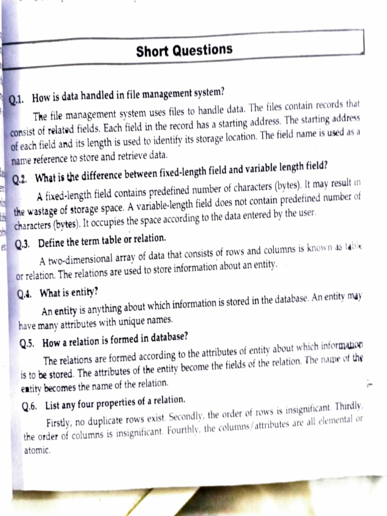 12th Computer Chp 2 | PDF | Database Index | Table (Database)