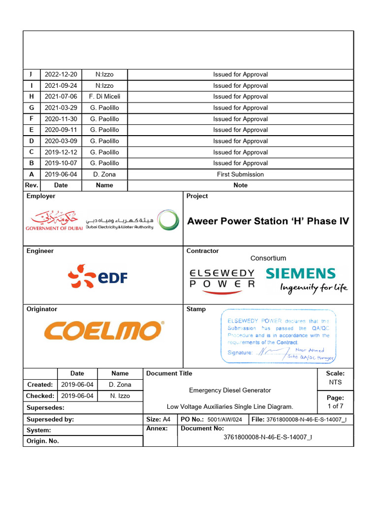 Emergency Diesel Generator Diagram | PDF | Direct Current | Power Supply