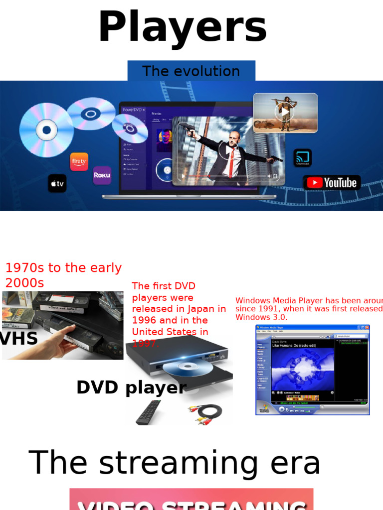 Evolution of Video Players: 1970s-2000s | PDF