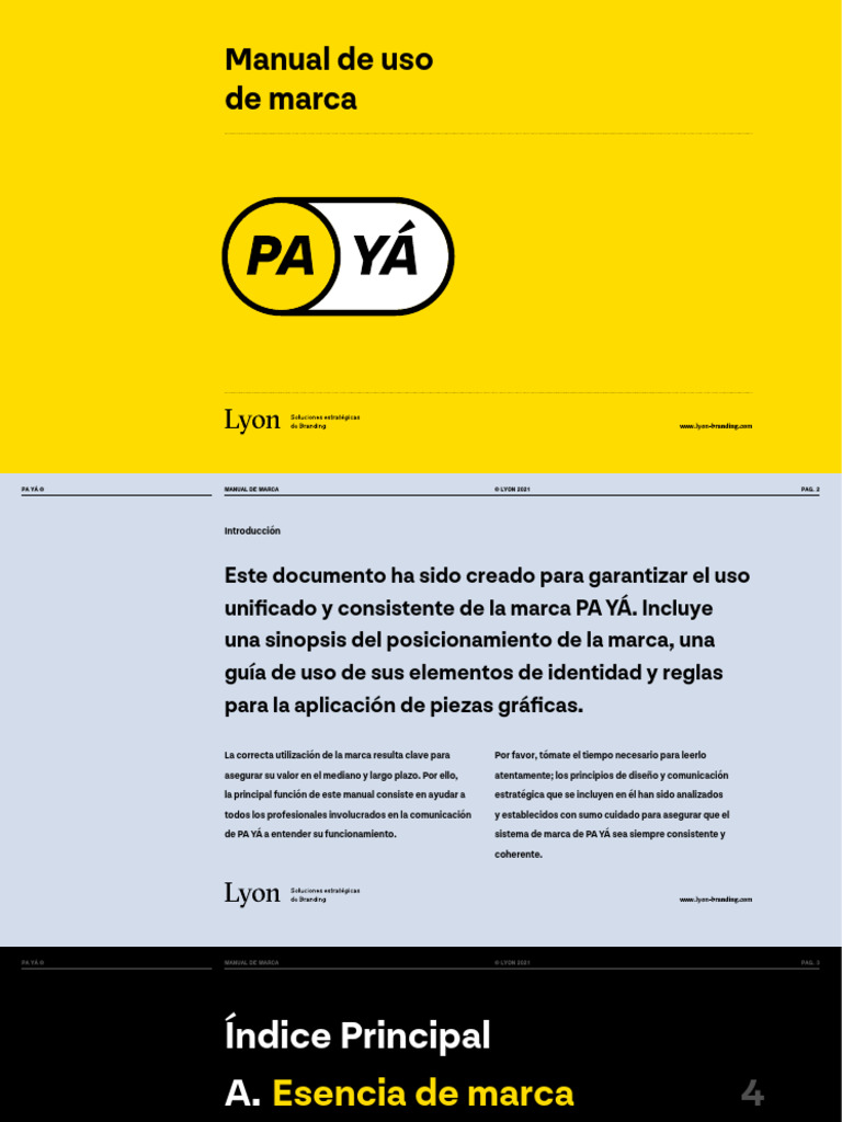 Manual de Marca PA YÁ: Uso y Normas | PDF | Marca | Logística